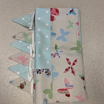 Butterfly Garden Table Cloth and Bunting Set