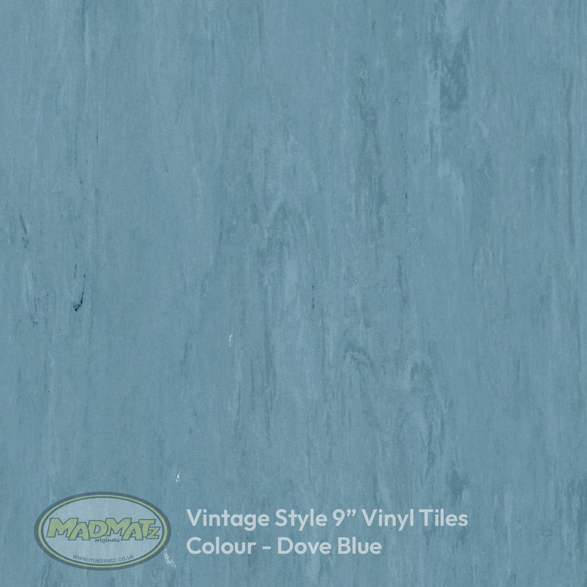 Vintage nine inch tile Dove Blue