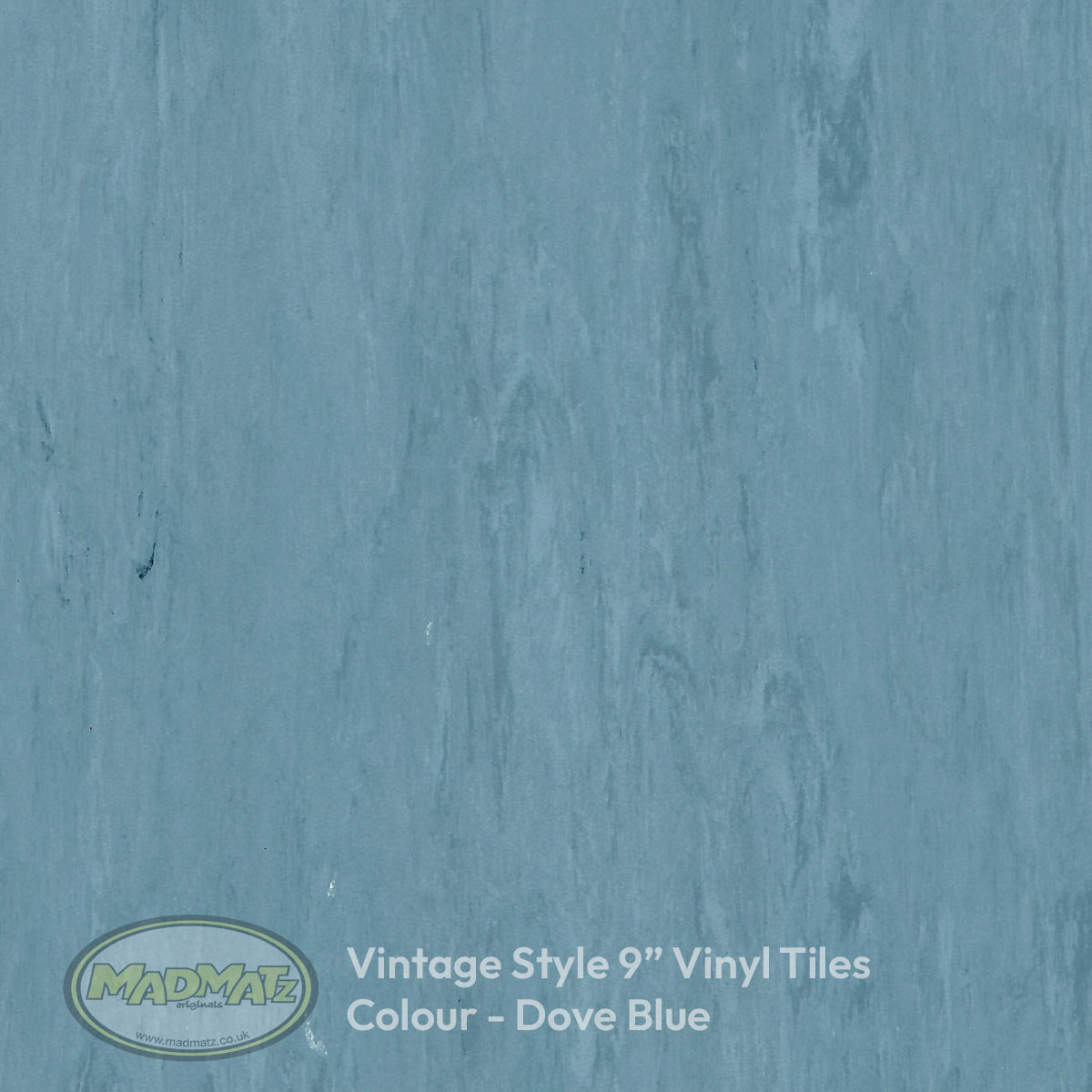 Vintage nine inch tile Dove Blue