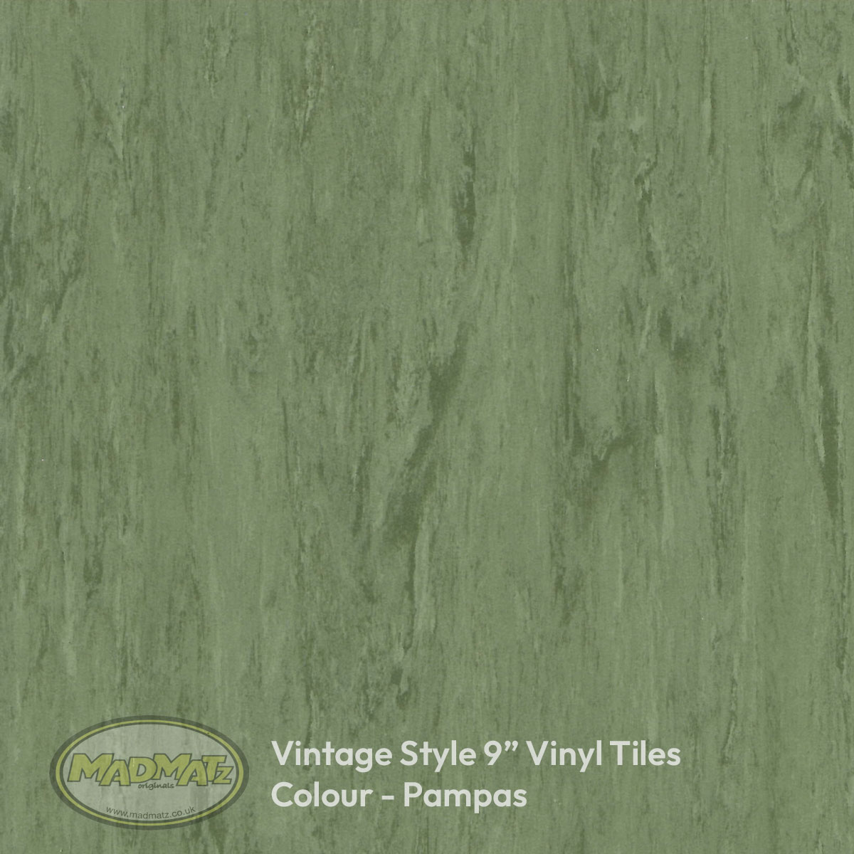 Vintage nine inch tile Pampas