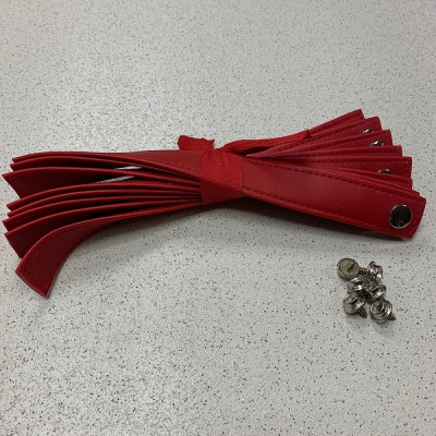 Leatherette Curtain Tiebacks Red