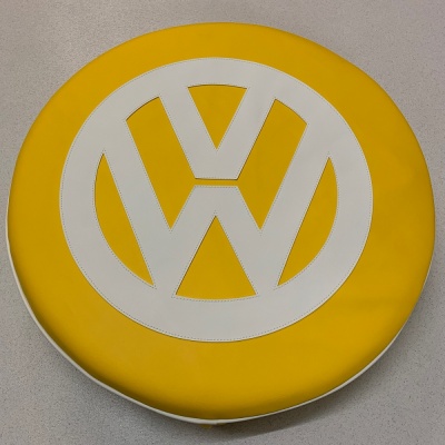 VW Spare Wheel Cover Sunburst and Off White